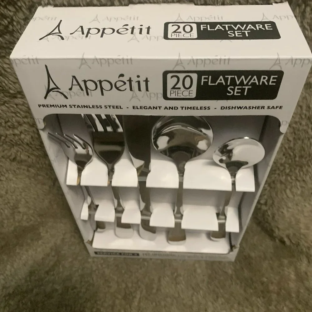 APPETIT 20 Piece Stainless Steel Premium Flatware Set /Service for 4